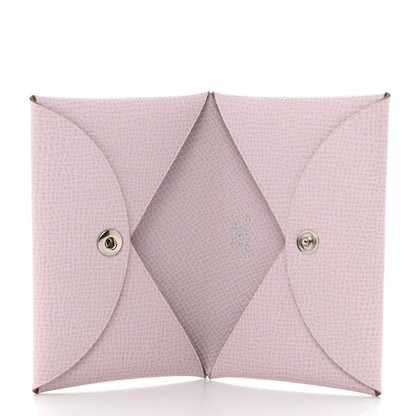 Hermes Epsom Calvi Card Case Mauve Pale 5 of 9