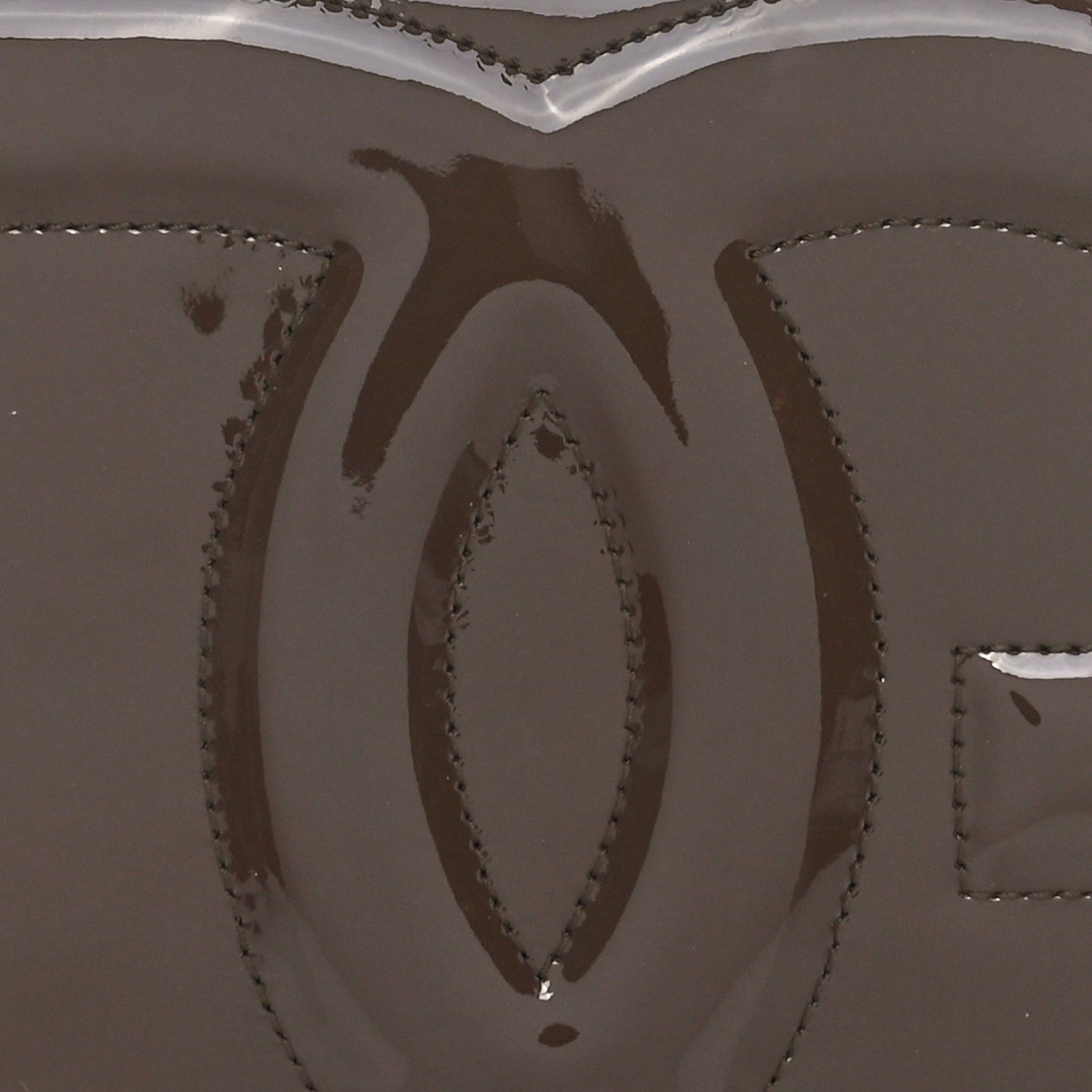 Dolce & Gabbana DOLCE GABBANA Patent DG Logo Flap Crossbody Bag Brown 7 of 9