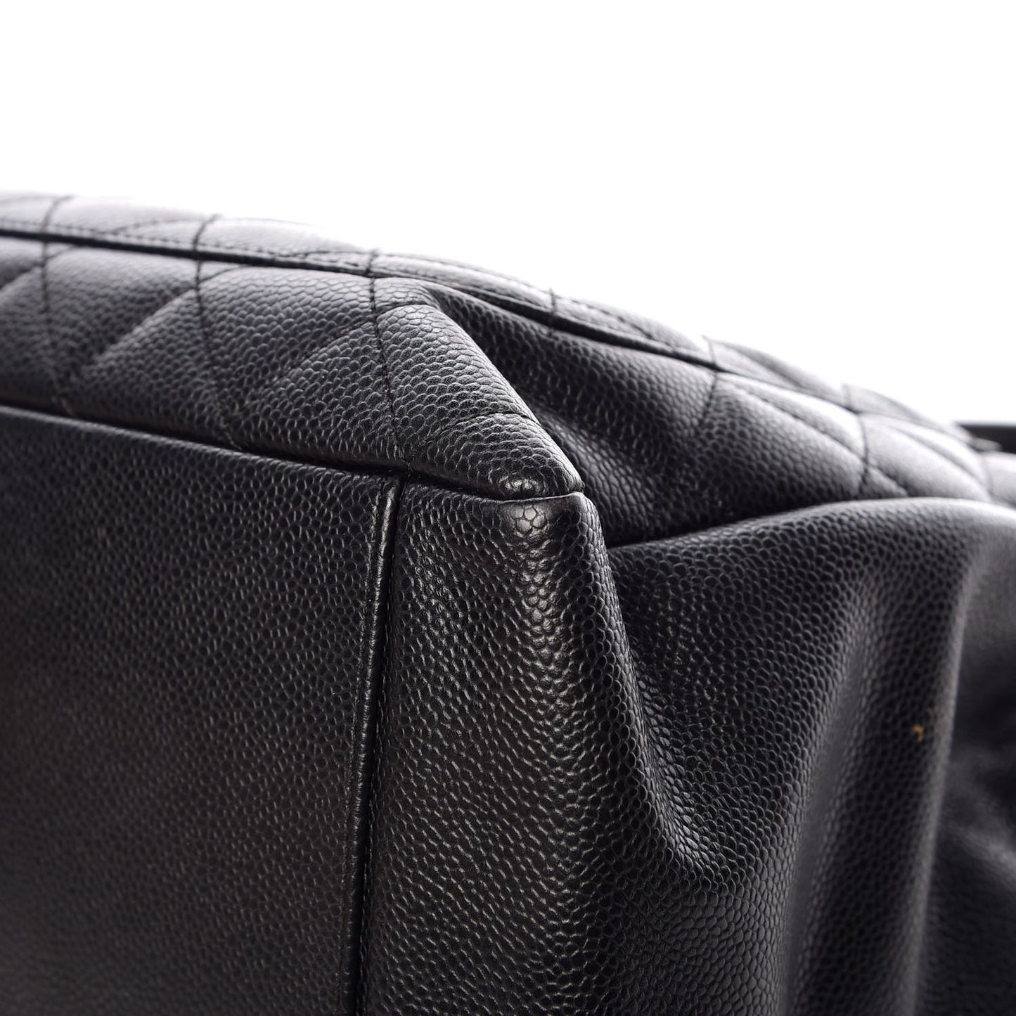 Caviar Quilted Grand Shopping Tote GST Black