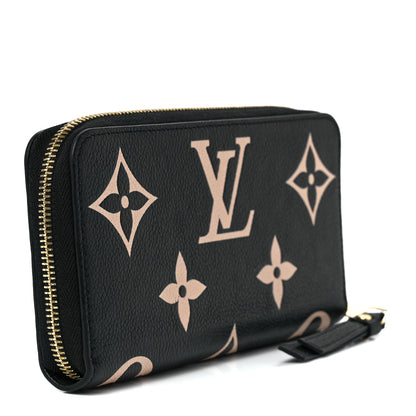 Louis Vuitton Empreinte Monogram Giant Zippy Wallet Black Beige 3 of 11