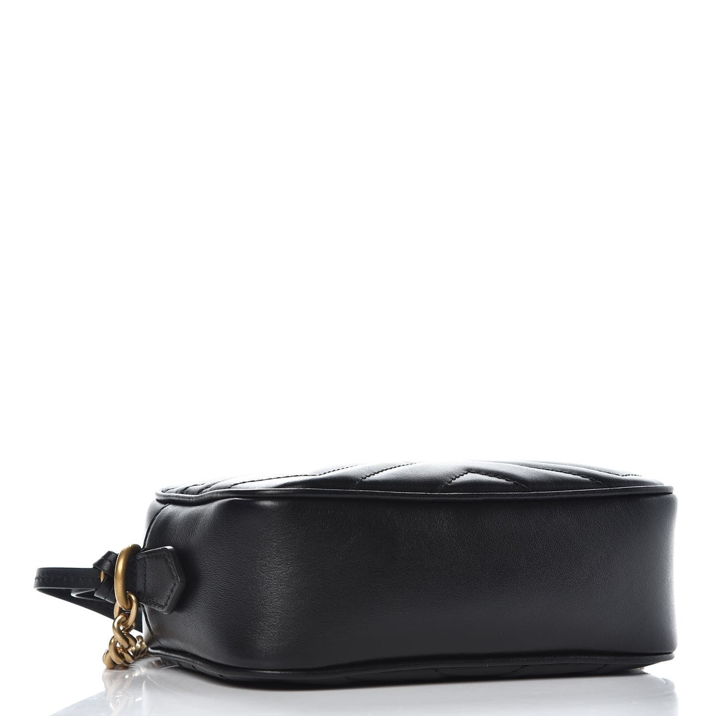 Calfskin Matelasse Mini GG Marmont Chain Shoulder Bag Black