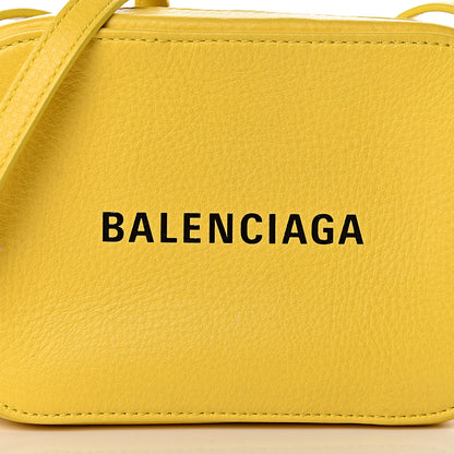 Balenciaga Smooth Calfskin Logo XS Everyday Camera Bag Jaune Soleil Black 12 of 12