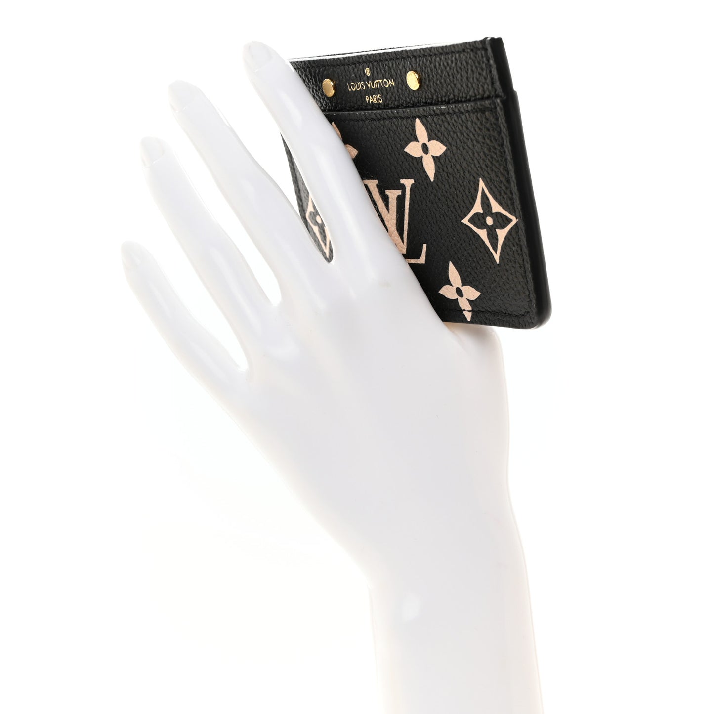 Empreinte Card Holder Black Beige