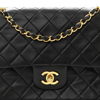 Chanel Lambskin Quilted Medium Double Flap Black 7 of 12