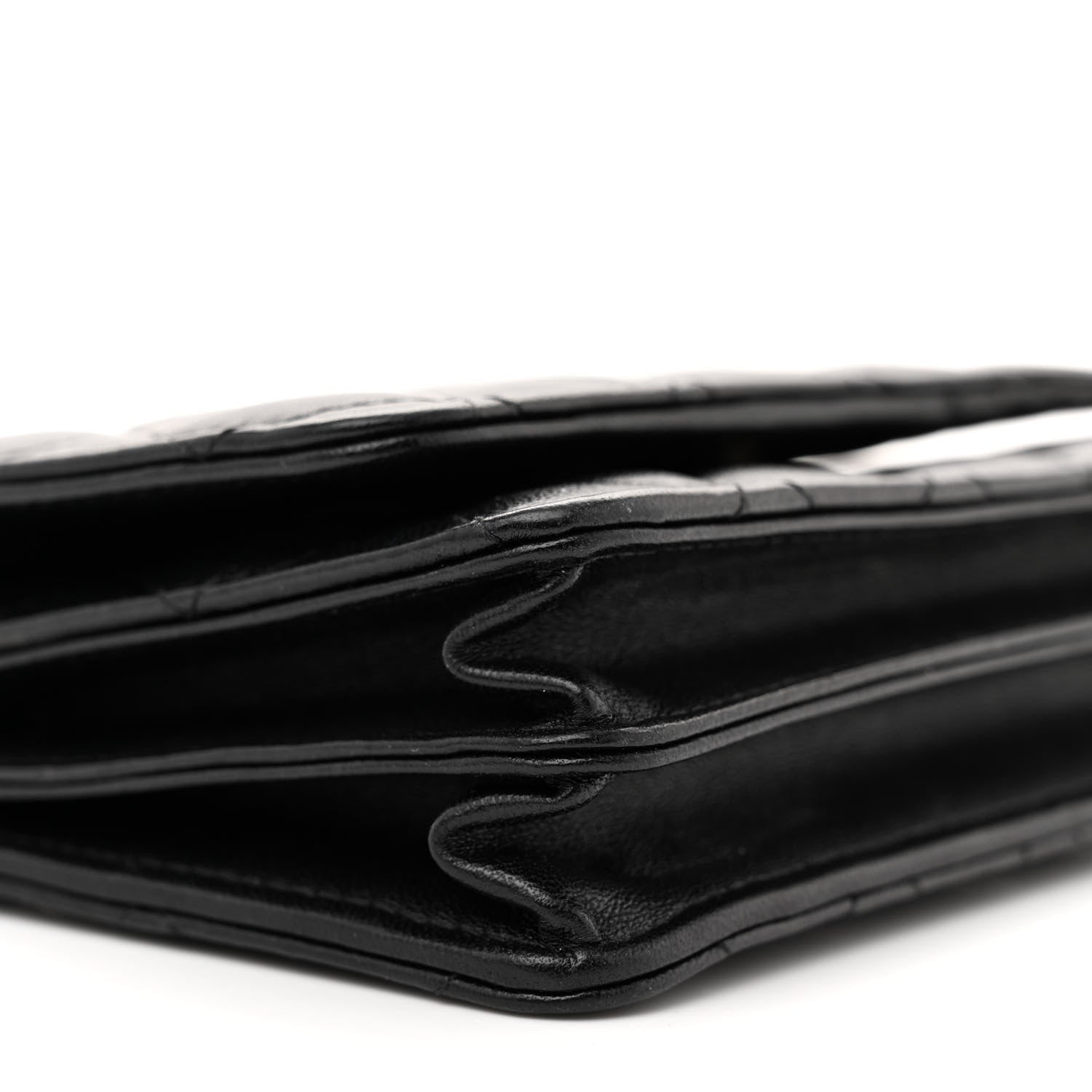 Chanel Lambskin Quilted Mini Camellia Bow Wallet On Chain WOC Black 9 of 12