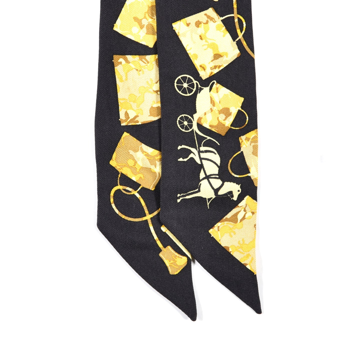Silk Kelly En Caleche Twilly Black Jaune Citron