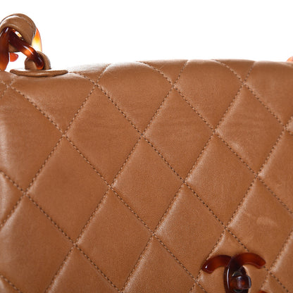 Chanel Lambskin Tortoise Chain Square Flap Camel 21 of 22