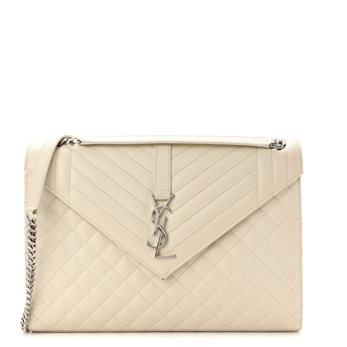 Grain De Poudre Large Tri-Quilt Monogram Satchel Porcellana