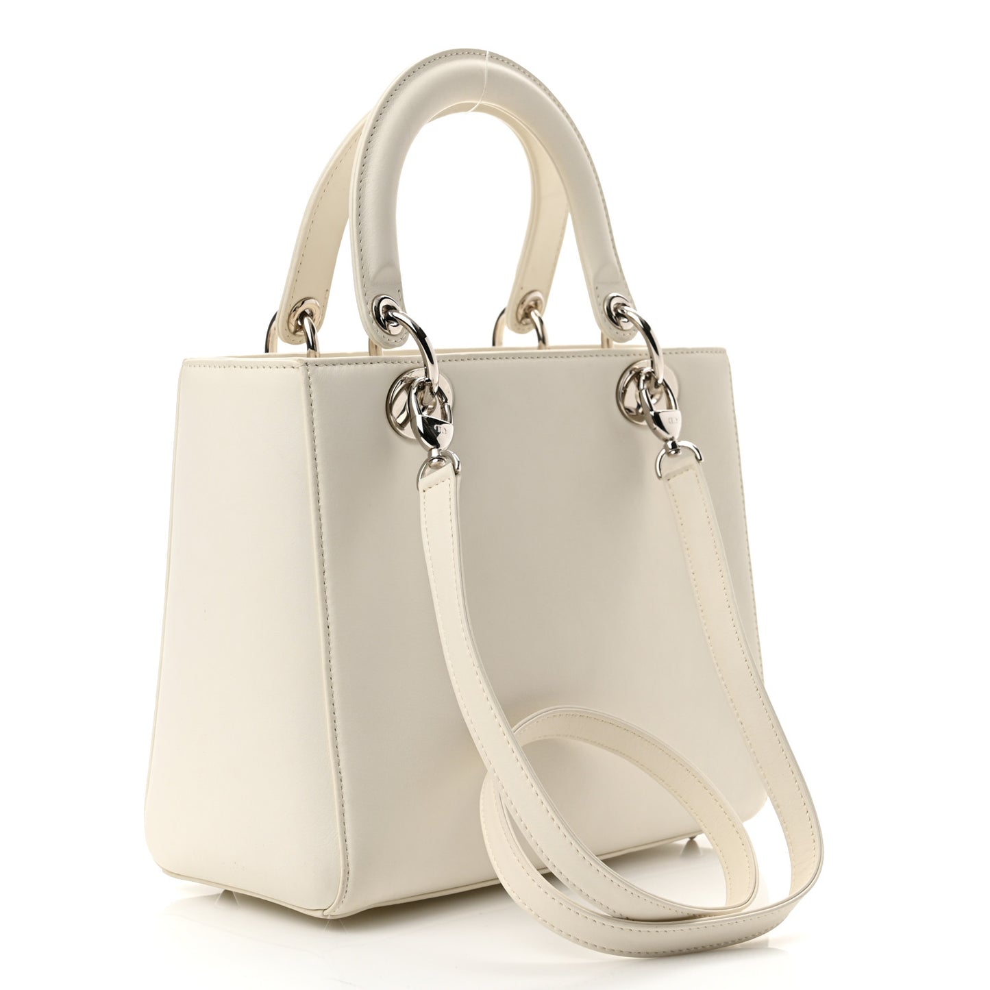 X Andy Warhol Calfskin Medium Lady Dior White