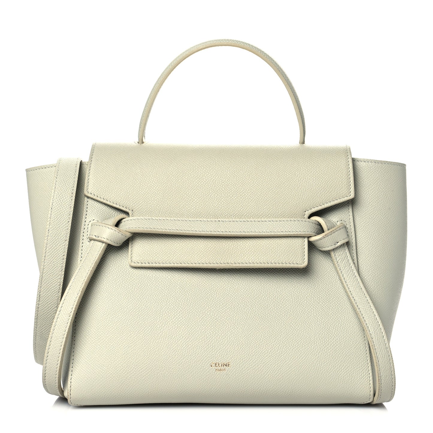 Grained Calfskin Micro Belt Bag Vert D'eau