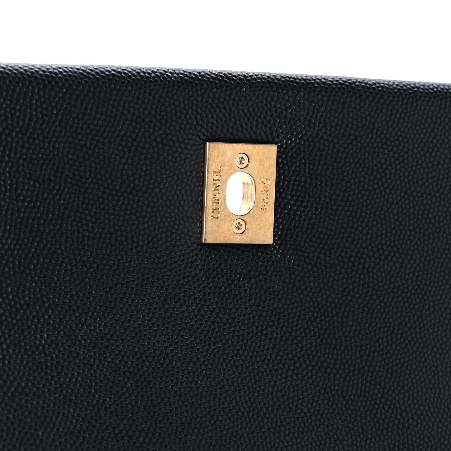Caviar Lizard Quilted Small Coco Handle Flap Black