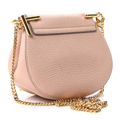Chloe Grained Lambskin Mini Drew Shoulder Bag Cement Pink 3 of 9