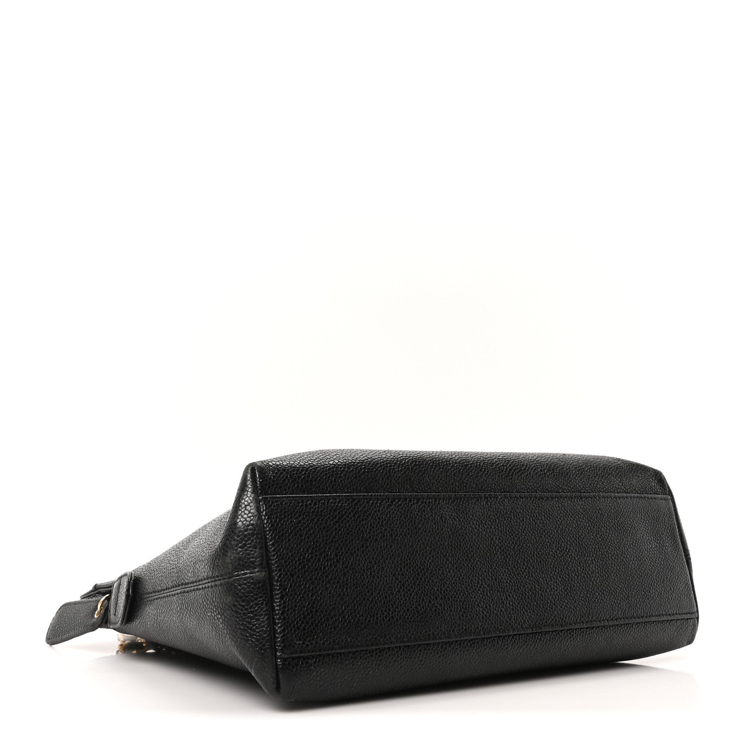 Chanel Caviar Embroidered Logo Shoulder Bag Black 4 of 10