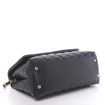 Chanel Caviar Quilted Small Coco Handle Flap Black 5 of 12