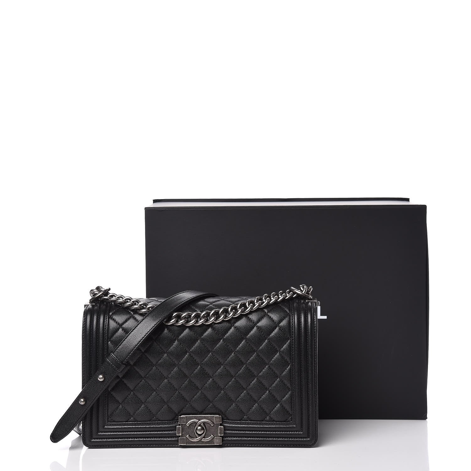 Chanel Caviar Quilted New Medium Boy Flap Black 12 of 12