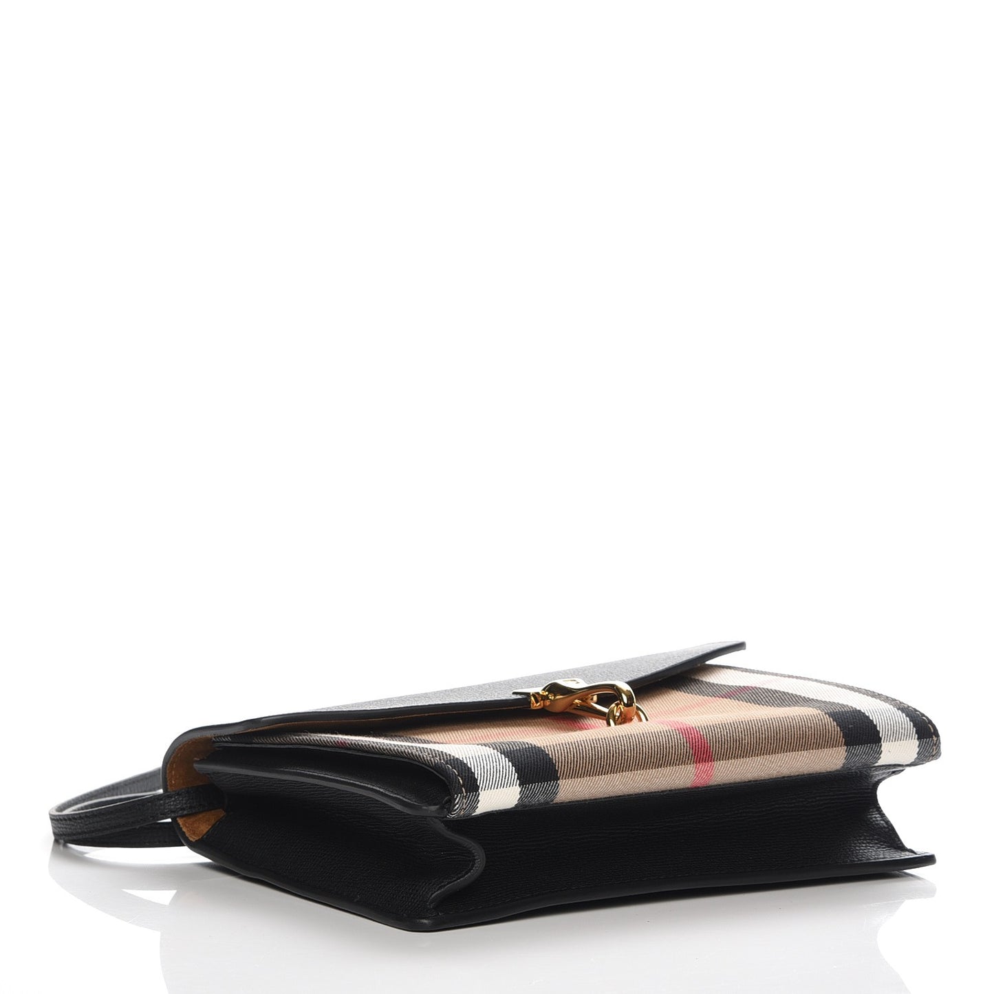 Derby Calfskin House Check Small Macken Crossbody Bag Black