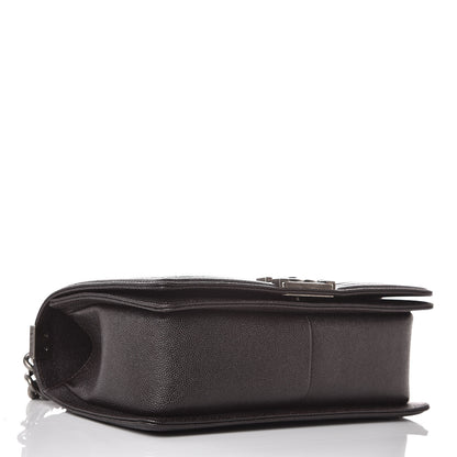 Chanel Caviar Chevron Quilted Medium Boy Flap Dark Brown 4 of 9