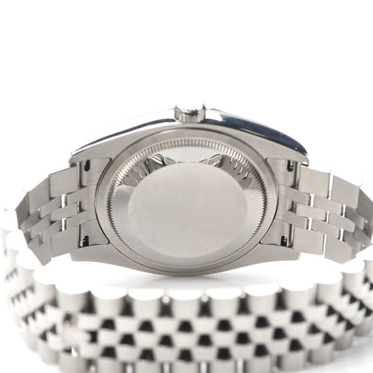 Rolex Stainless Steel 18K White Gold Diamond 36mm Oyster Perpetual Datejust Watch Black Jubilee 116234 4 of 6