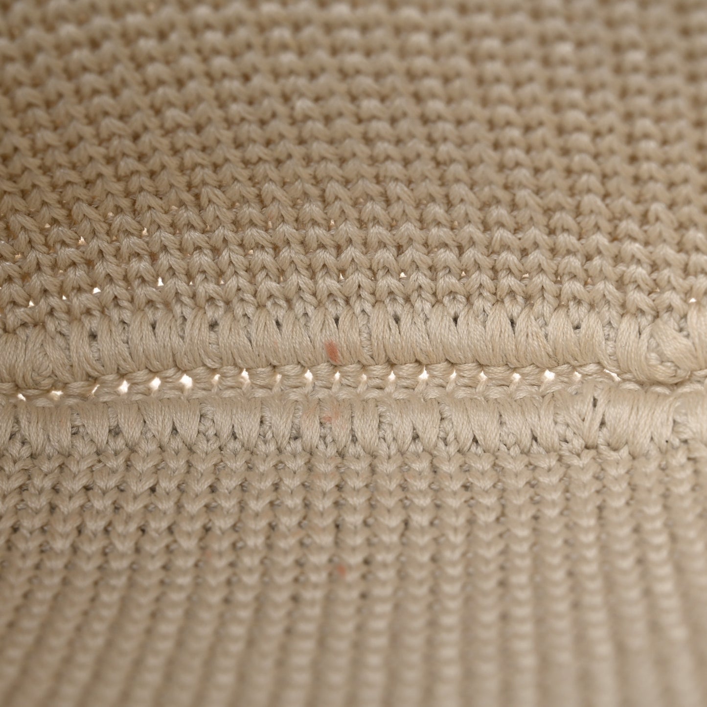 Fabric Crochet Vitello Grace Small Croissant Hobo Uovo