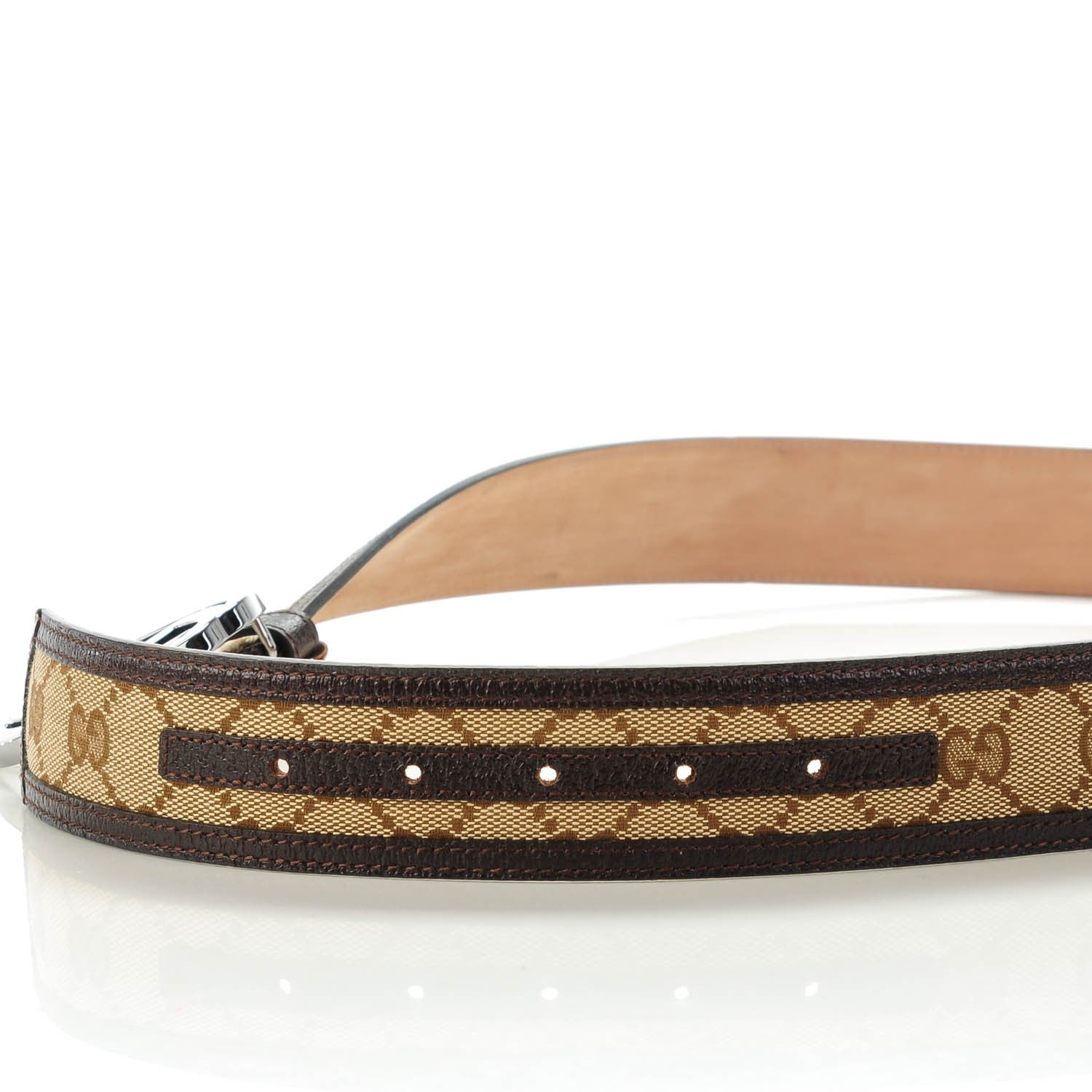 Gucci Monogram Interlocking G Belt 90 36 Brown 4 of 6