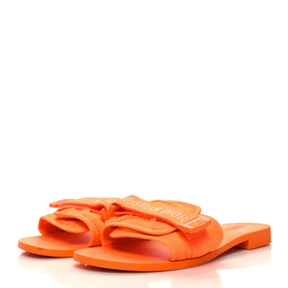 Christian Dior Technical Stretch Fabric Camouflage Dio(r)evolution Slide Sandals 39 Orange Fluo 3 of 10