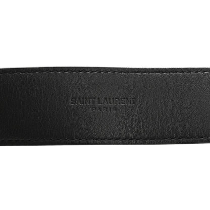 Saint Laurent Calfskin Monogram Square Buckle Belt 80 32 Black 5 of 6