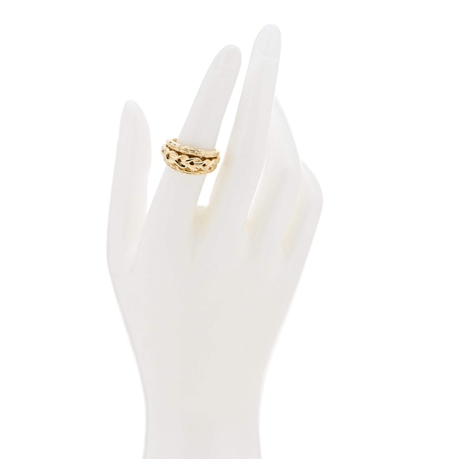John Hardy 18K Yellow Gold Classic Chain Dome Ring 52 6 2 of 5