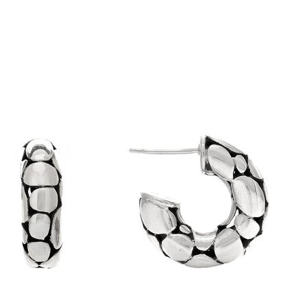 John Hardy Sterling Silver Small Kali Pebble Hoop Earrings 1 of 5