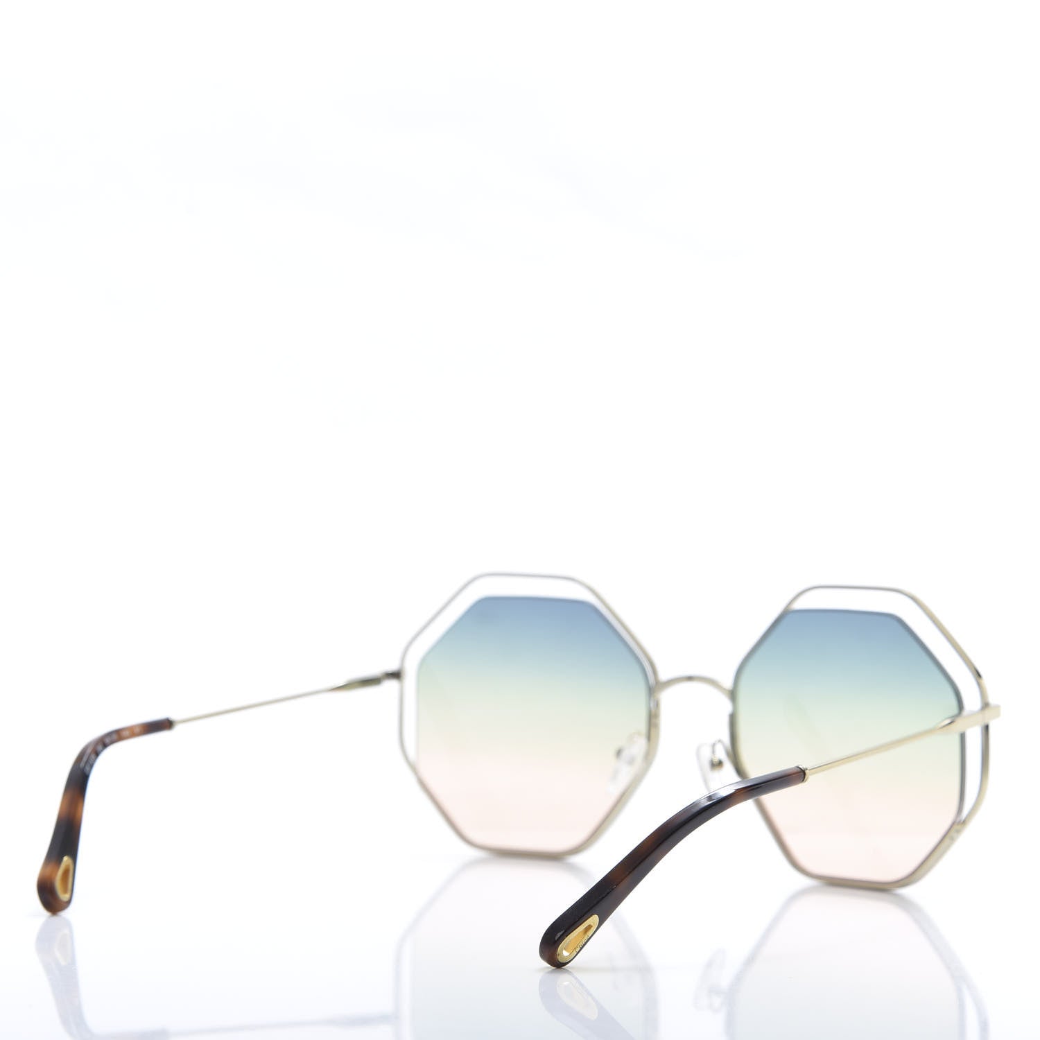 Chloe Poppy Geometric Sunglasses CE132S Havana Brown 4 of 7