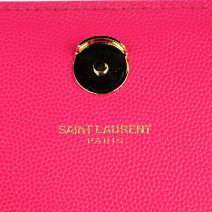 Saint Laurent Grain De Poudre Small Classic Monogram Satchel Fuchsia 5 of 7