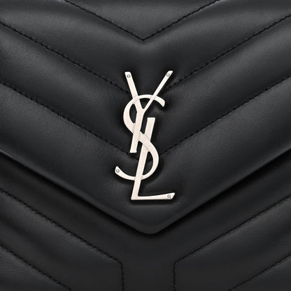 Saint Laurent Calfskin Y Quilted Monogram Small Loulou Chain Satchel Black 8 of 10