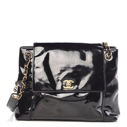 Chanel Patent Flap Shoulder Bag Black 1 of 21