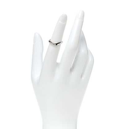 Tiffany Platinum Diamond Elsa Peretti Open Heart Band Ring 49 4.75 3 of 8