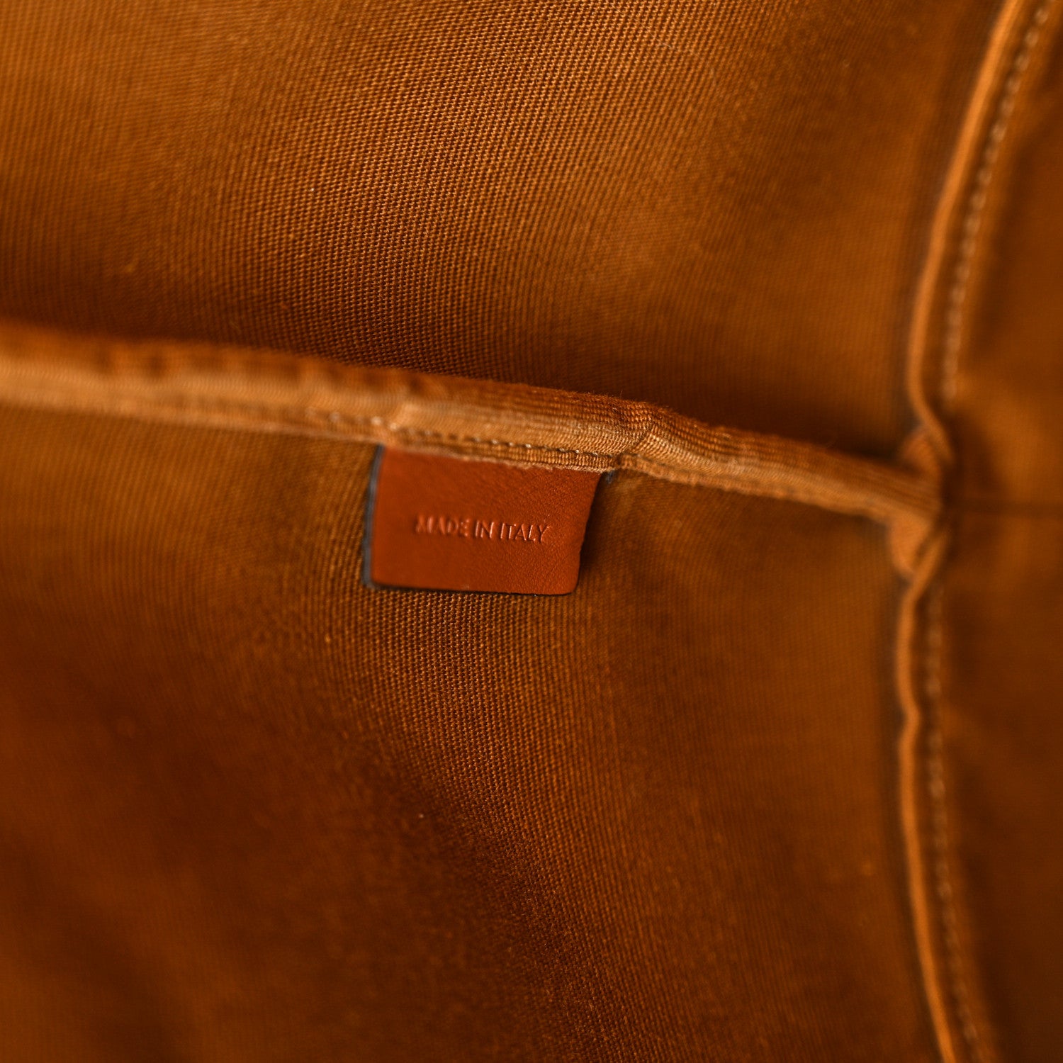 Celine Triomphe Canvas Calfskin Medium Bucket Bag Tan 6 of 12