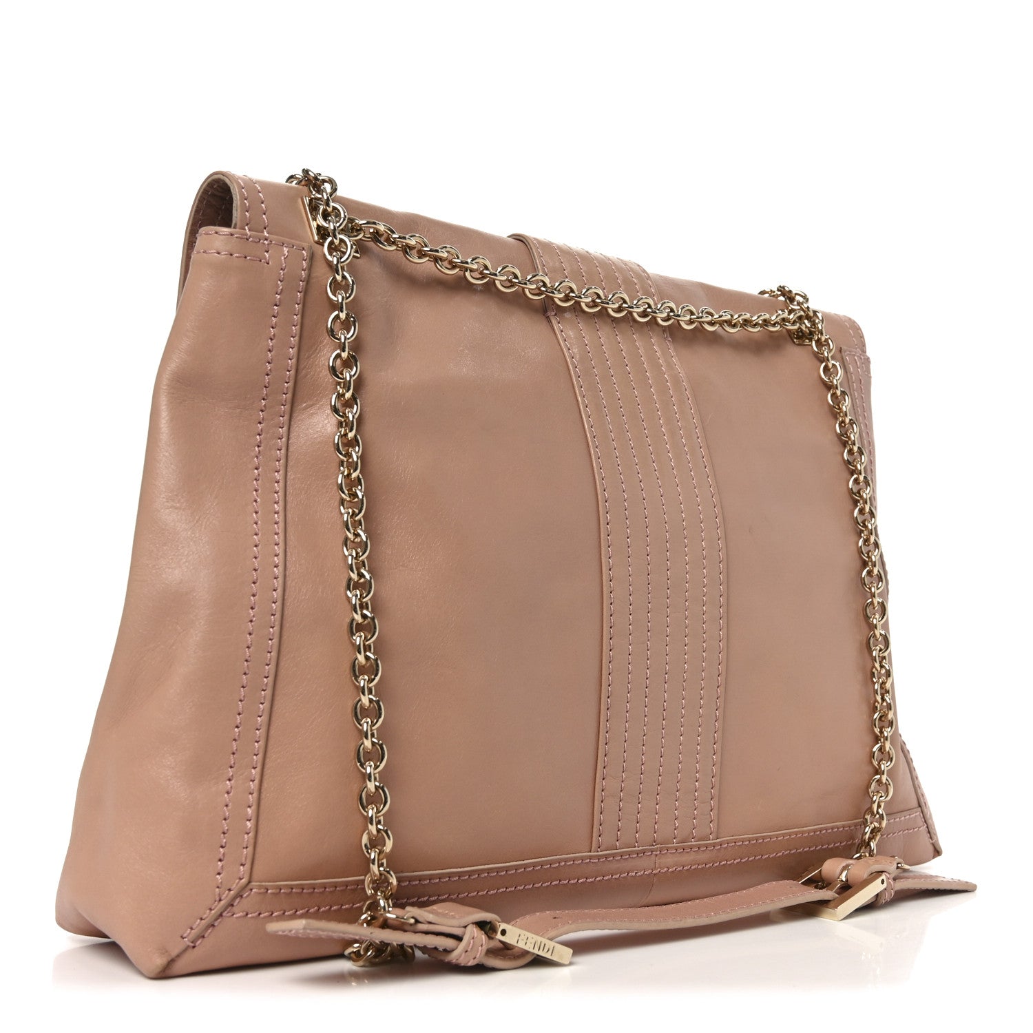 Fendi Vitello Acqua Maxi Baguette Shoulder Bag Lilla 3 of 10
