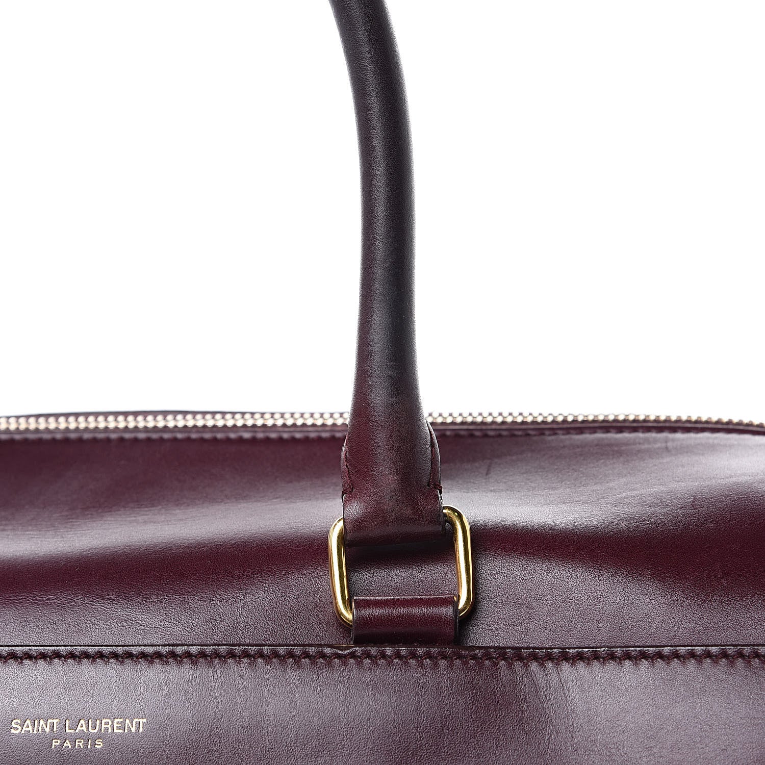 Saint Laurent Calfskin Classic Duffle 6 Amarena 14 of 20