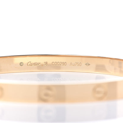 Cartier 18K Yellow Gold LOVE Bracelet 18 6 of 7