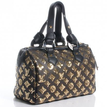 Louis Vuitton Monogram Sequins Eclipse Speedy 28 Gold 3 of 8