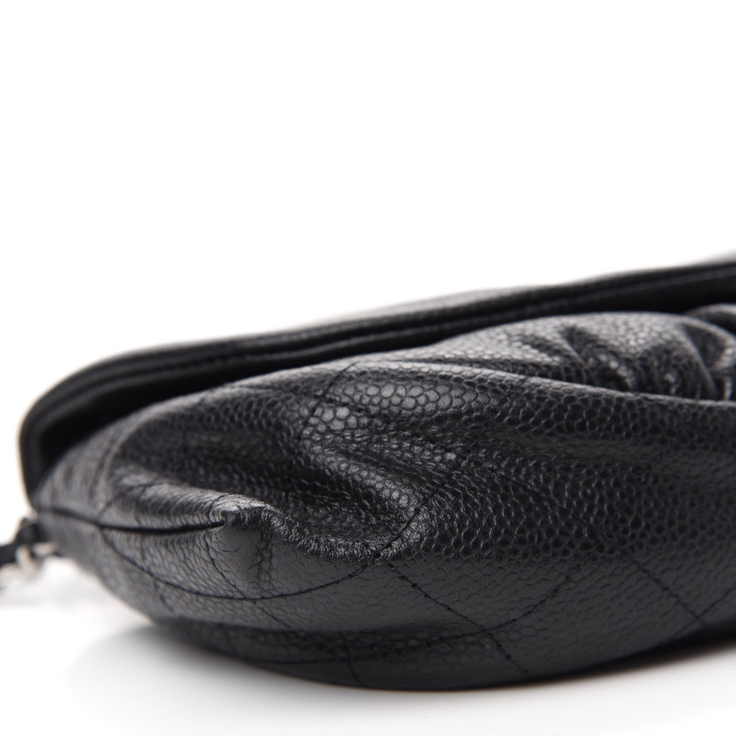 Chanel Caviar Half Moon Wallet On Chain WOC Black 6 of 11