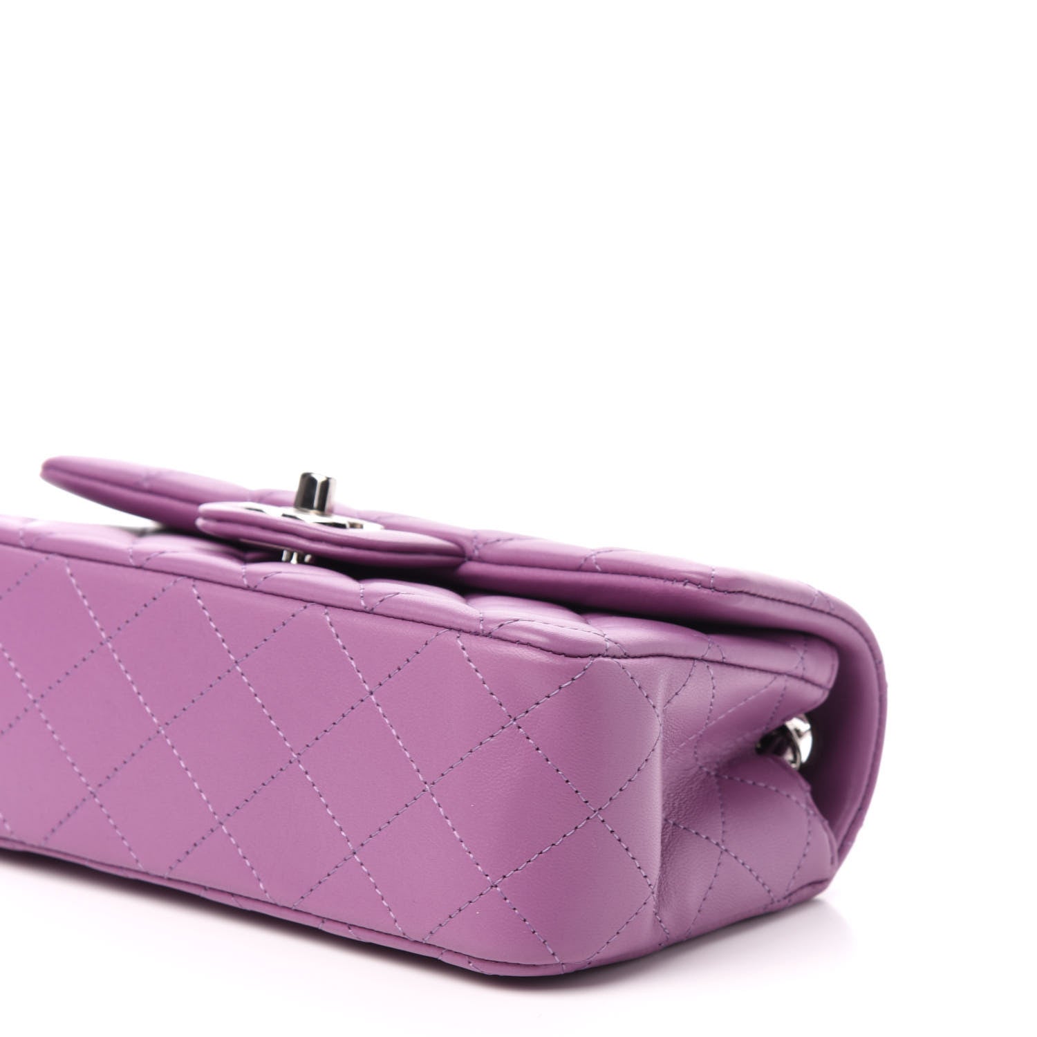Chanel Lambskin Quilted Mini Rectangular Flap Purple 9 of 11