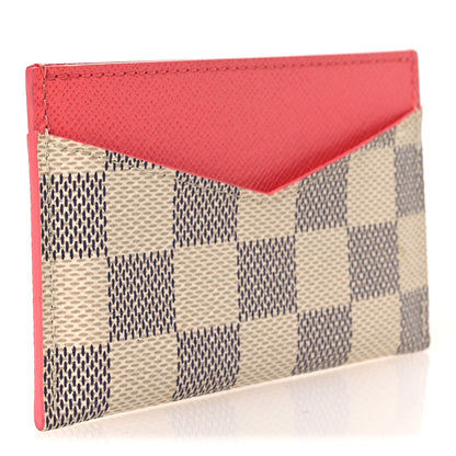Louis Vuitton Damier Azur Daily Card Holder Rose Papaye 3 of 7