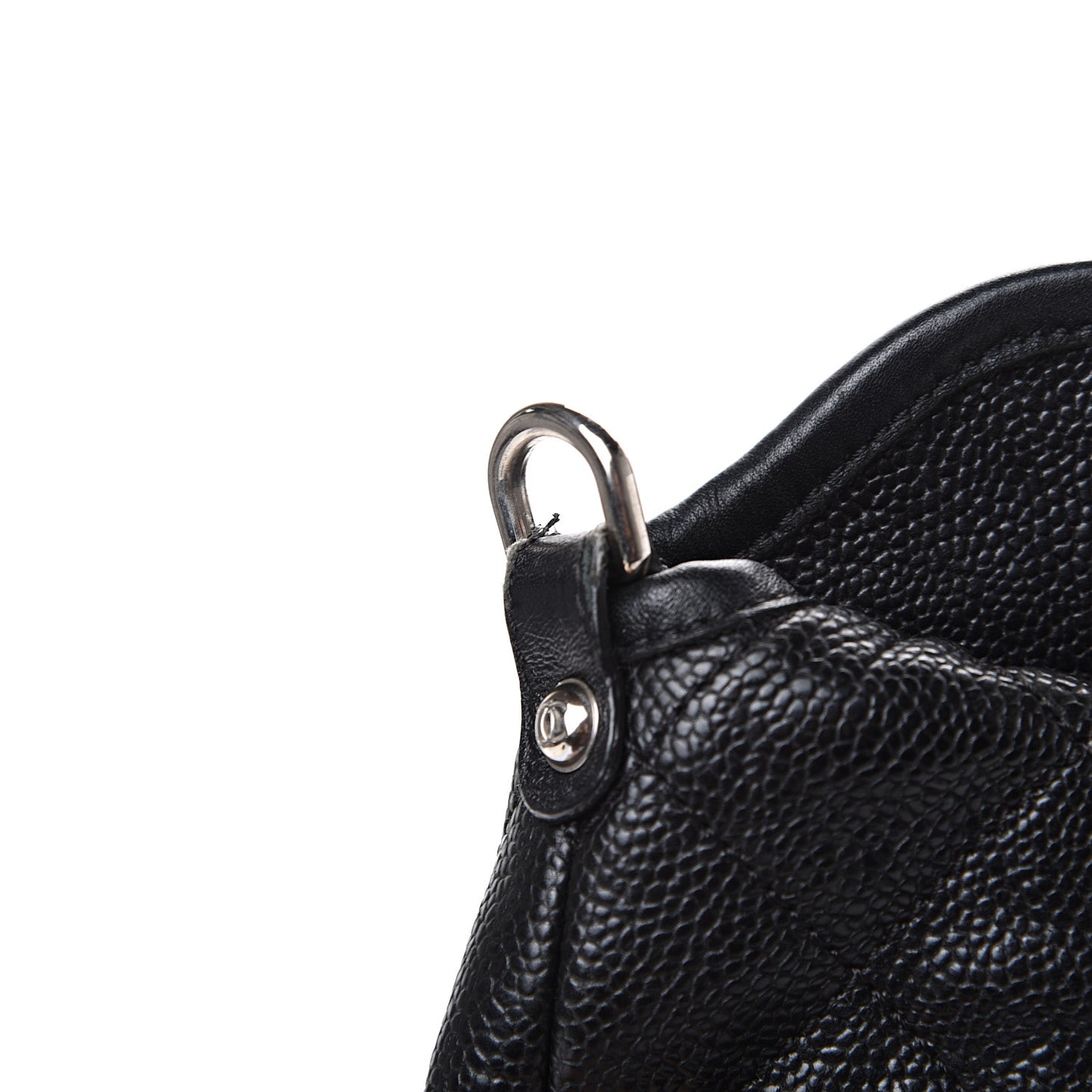 Caviar Quilted French Riviera Shouler Bag Black
