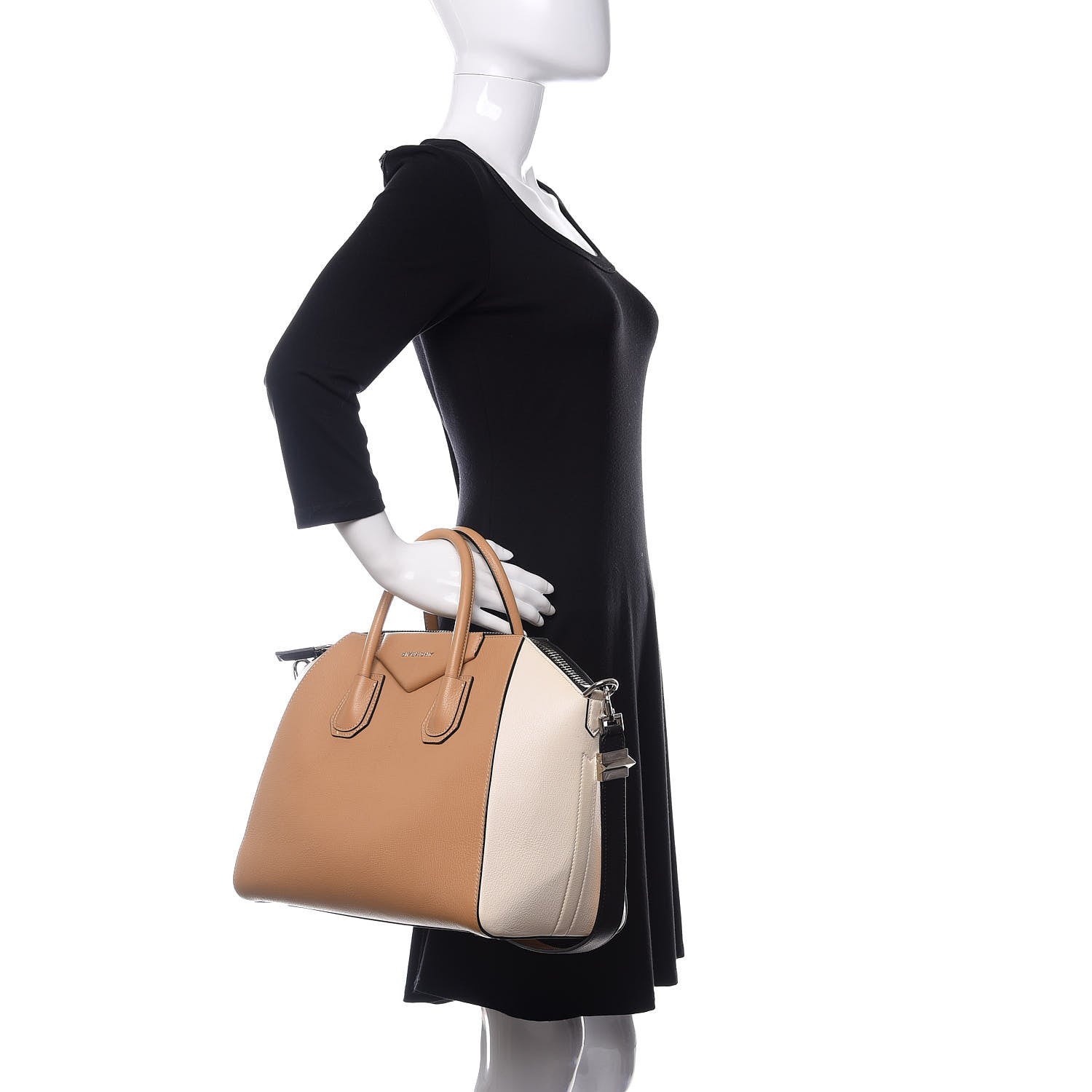 Givenchy Sugar Goatskin Small Bi-Color Antigona Light Beige 3 of 11