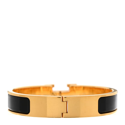 Hermes Enamel Narrow Clic Clac H Bracelet PM Black 3 of 5