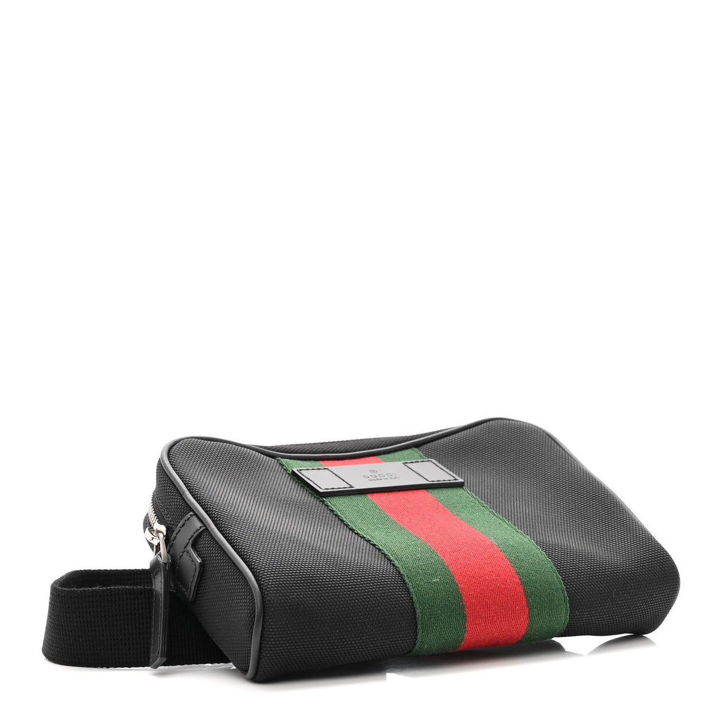 Canvas Web Slim Belt Bag Black