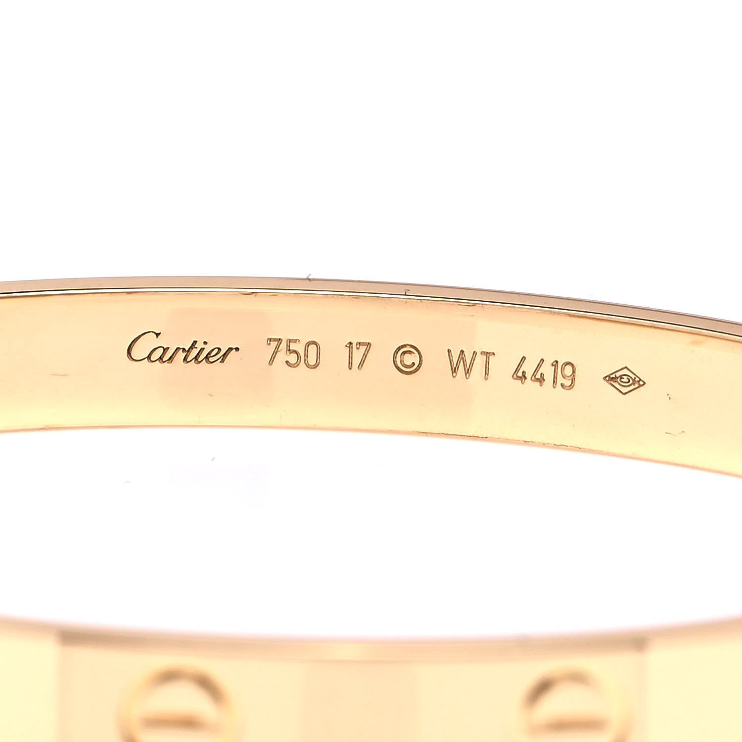 Cartier 18K Yellow Gold LOVE Bracelet 17 4 of 6