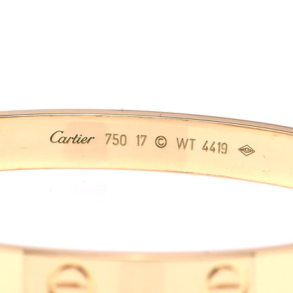 Cartier 18K Yellow Gold LOVE Bracelet 17 4 of 6