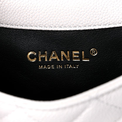 Chanel Shiny Caviar Pick Me Up Flap Belt Bag White 6 of 10