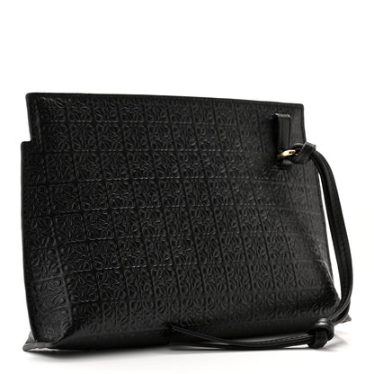 Loewe Calfskin Embossed Mini Repeat T Pouch Black 3 of 10
