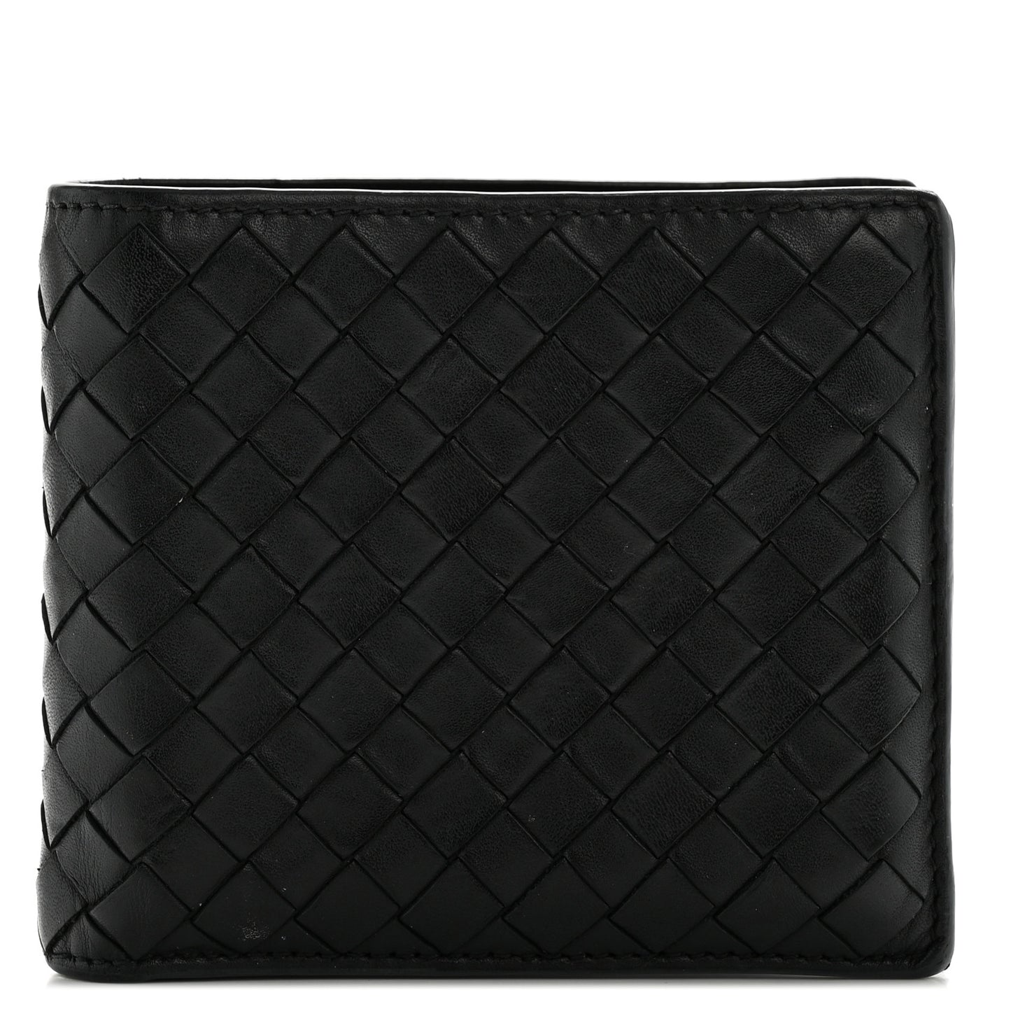 Nappa Intrecciato Bi-Fold Wallet Black